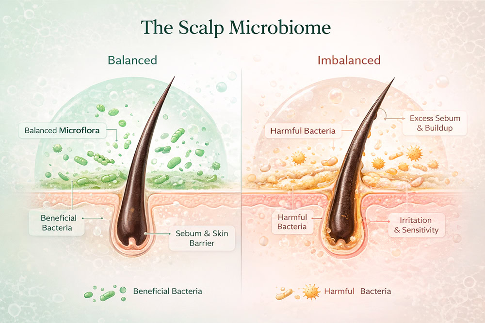 The scalp microbiome
